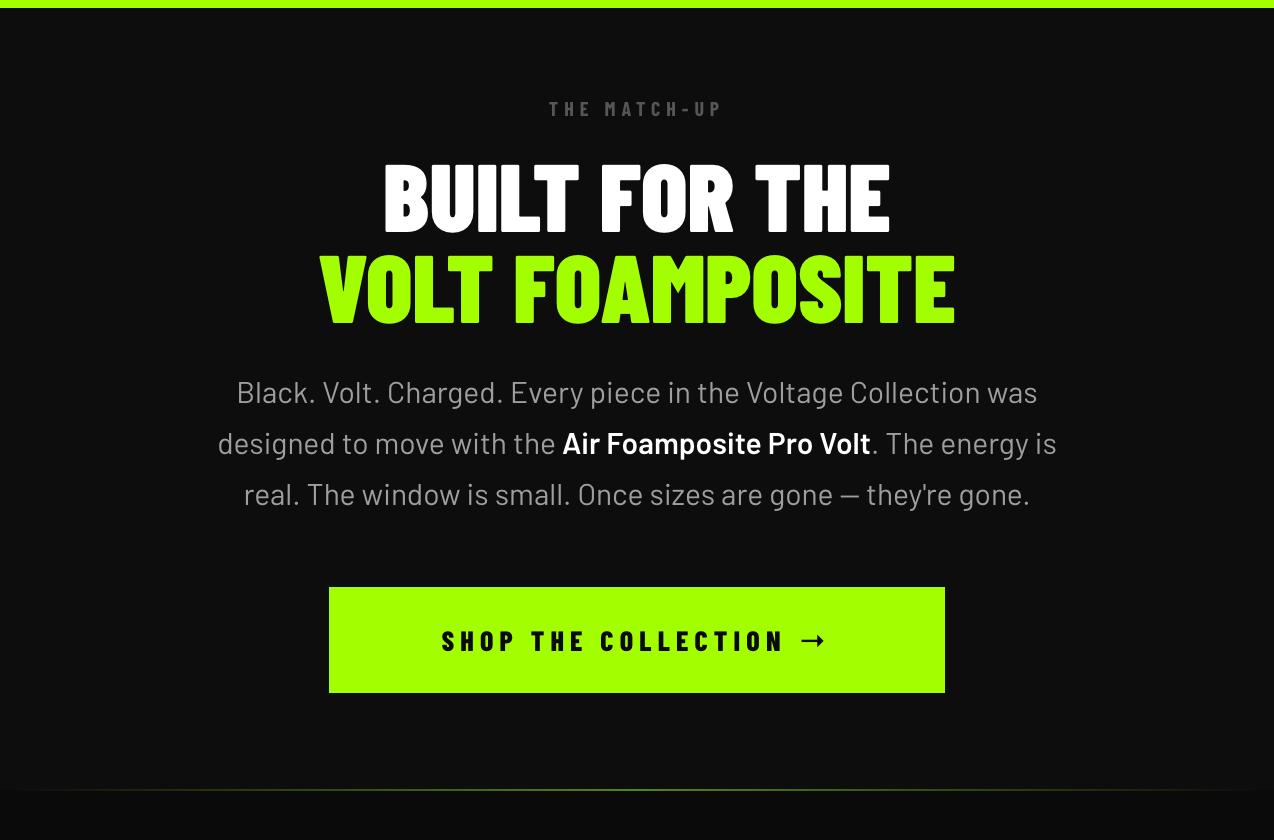 Outrank Brand Collection to match FOAMPOSITE VOLT