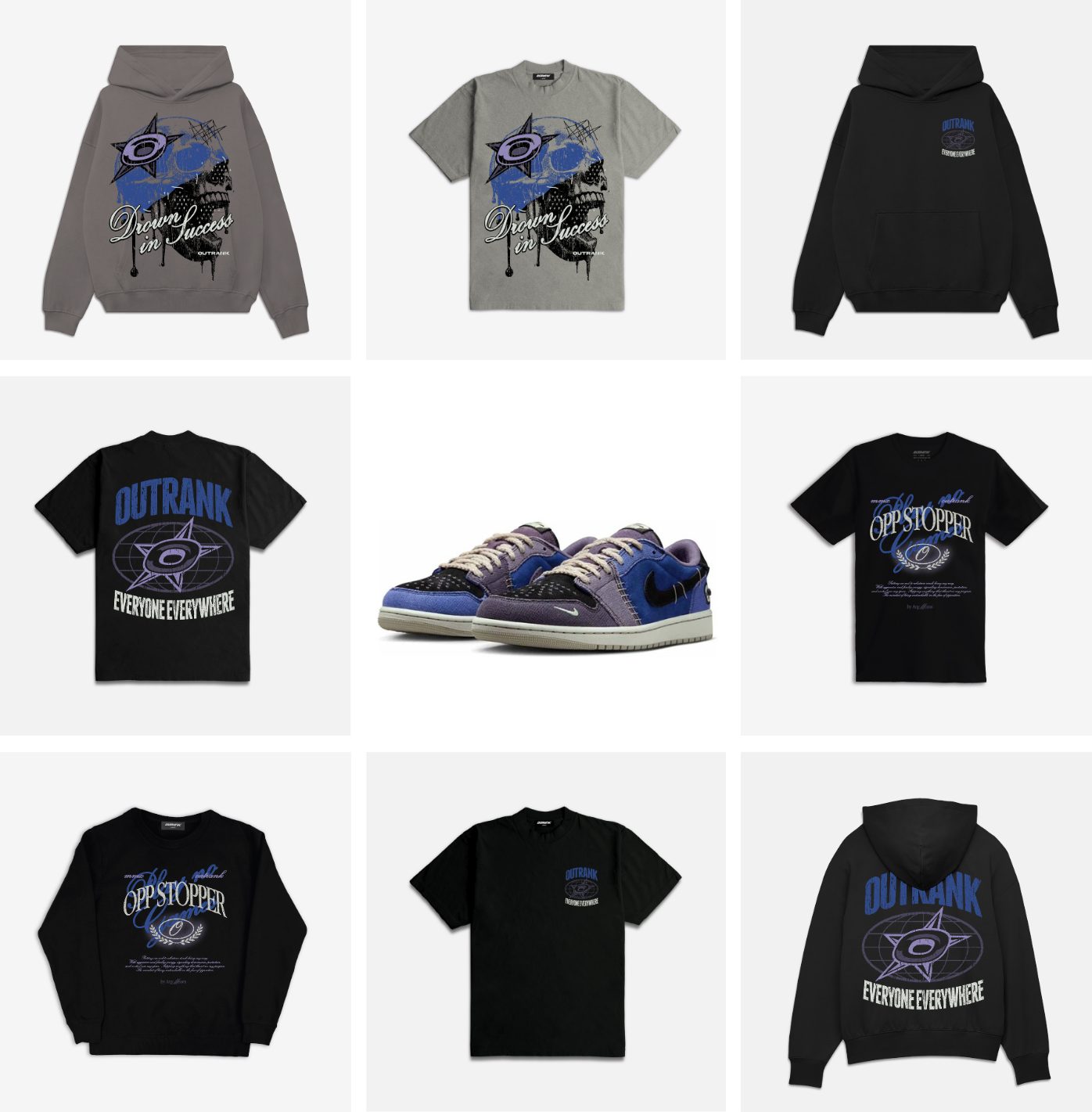 Outrank brand collection to match Air Jordan 1 Low OG 