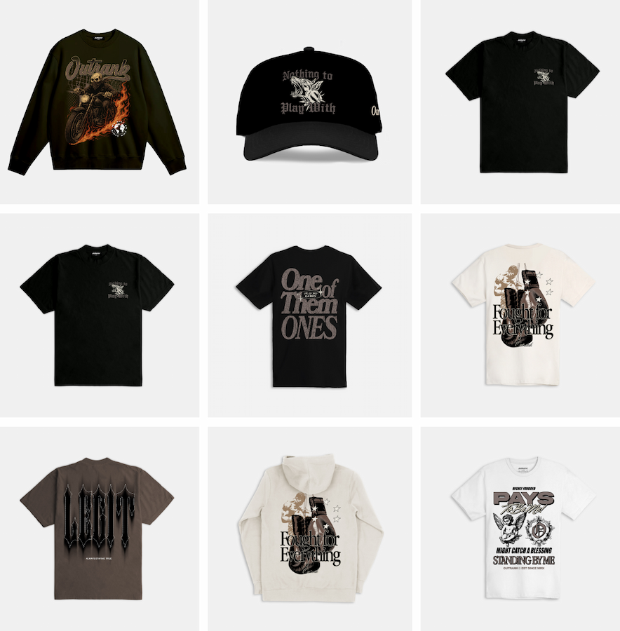 Outrank brand collection to match Air Jordan 1 Low OG 