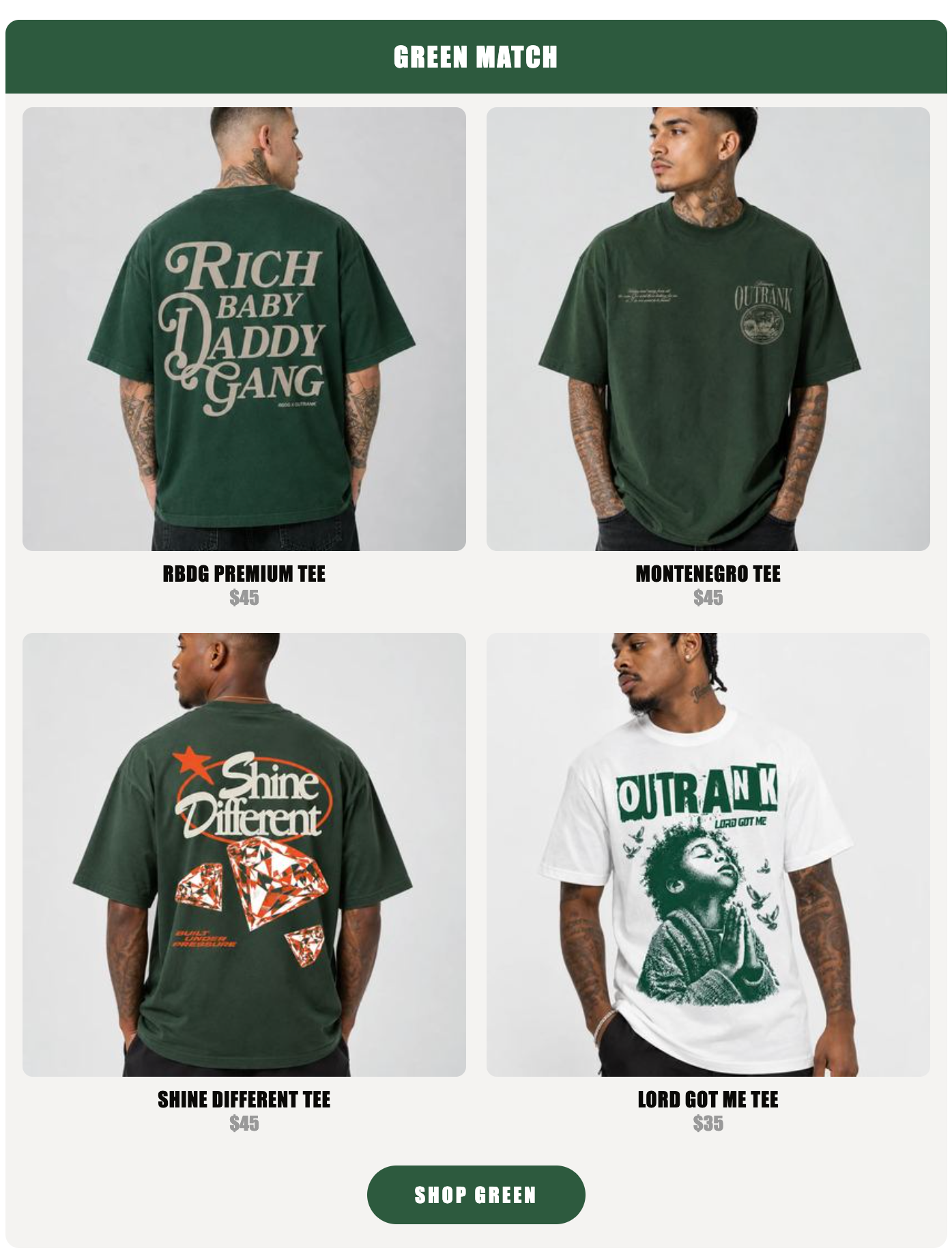 SHOP GREEN MATCH