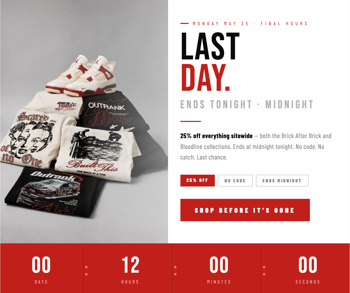 Outrank Brand 25%OFF SITEWIDE