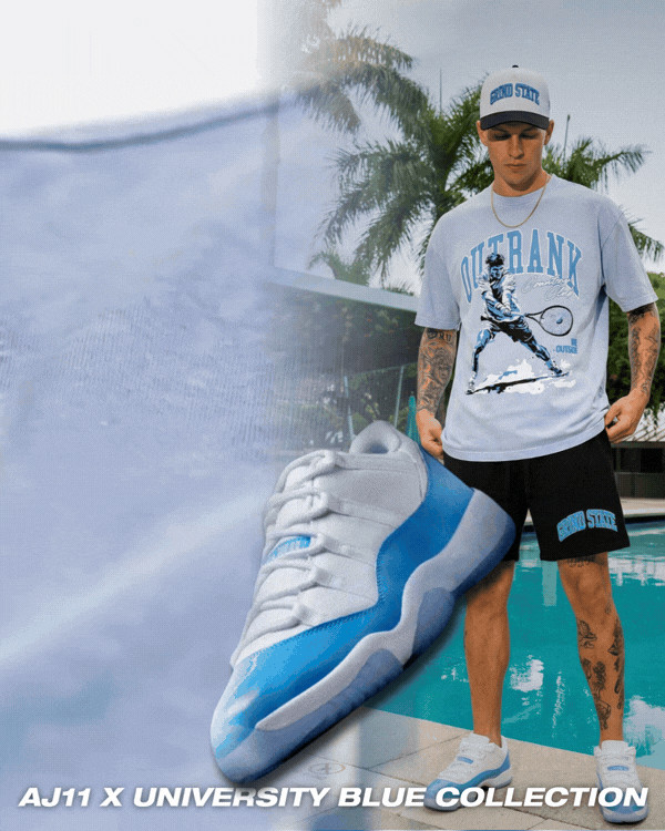 Outrank Brand Collection to match AJ11 University Blue