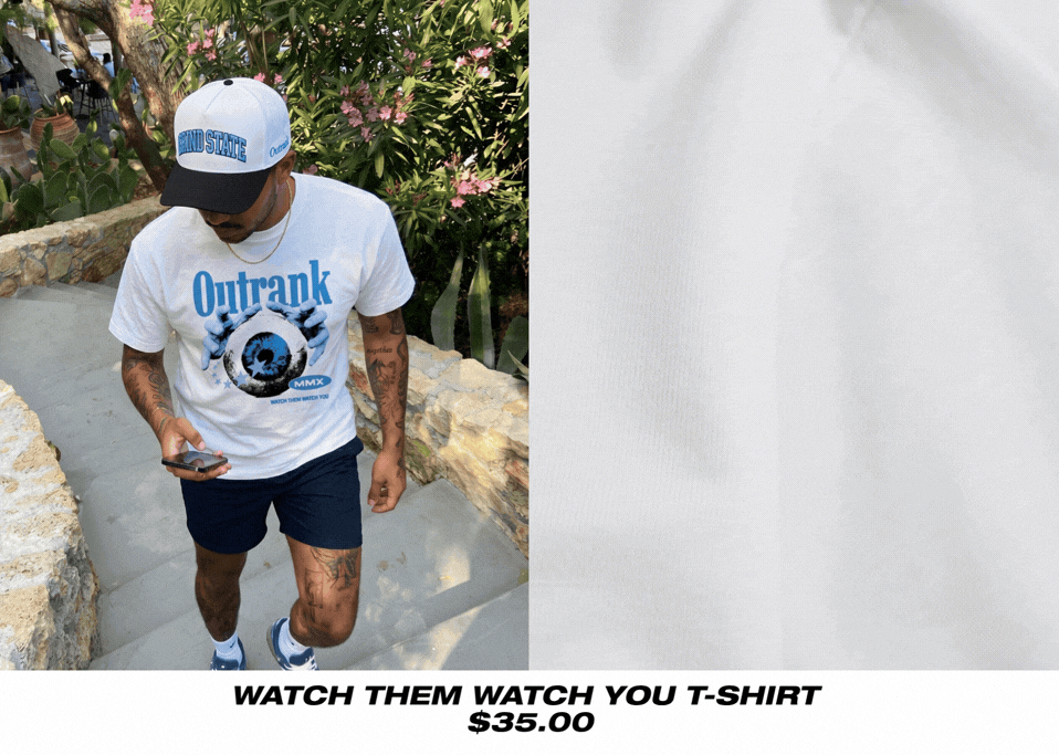 Outrank Brand Watch them watch you T-shirt