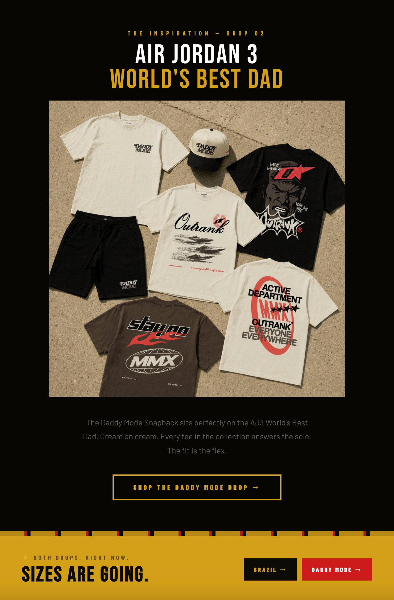 Outrank Brand Collection to match AJ3 WORLD'S BEST DAD