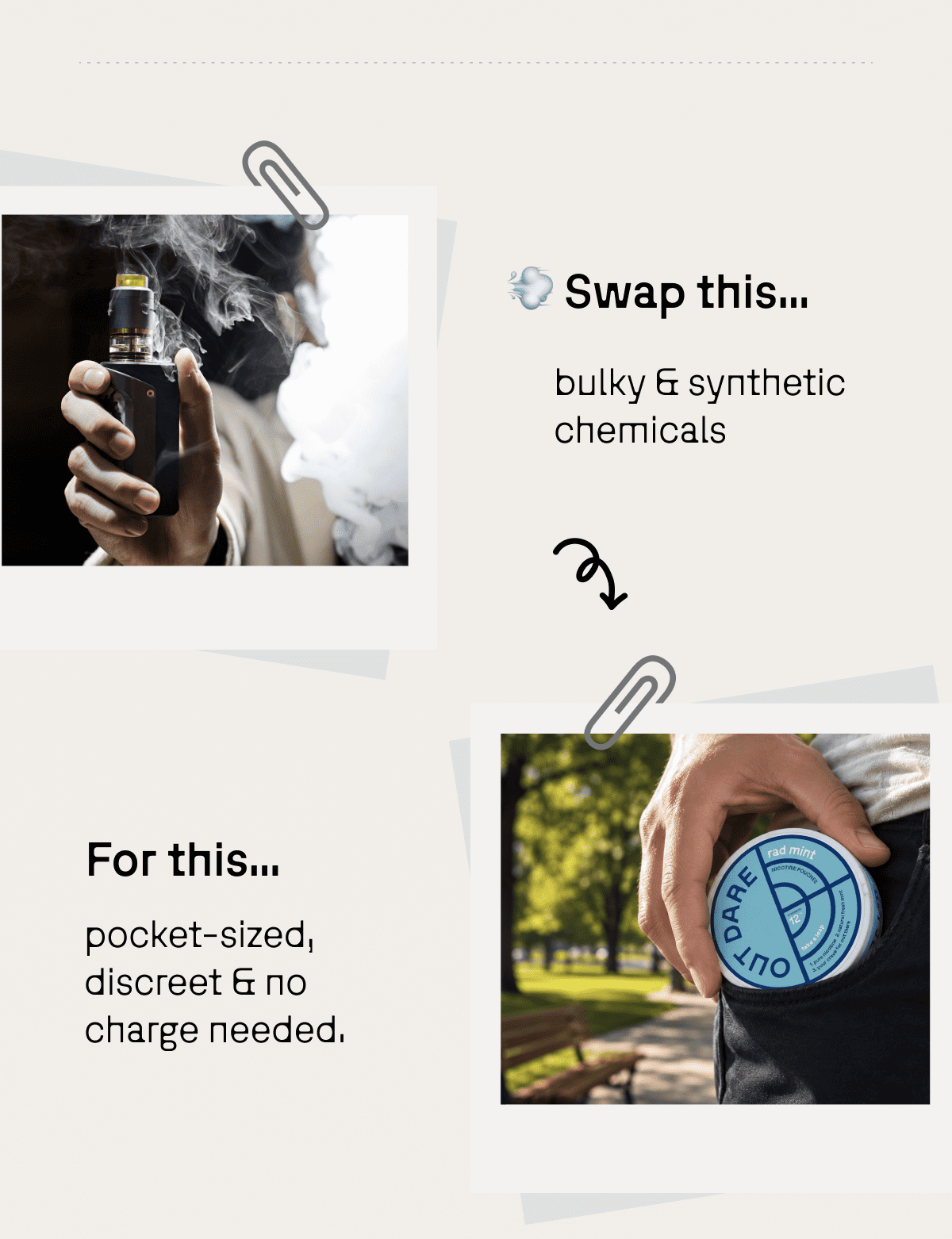 Swap vapes for pouches