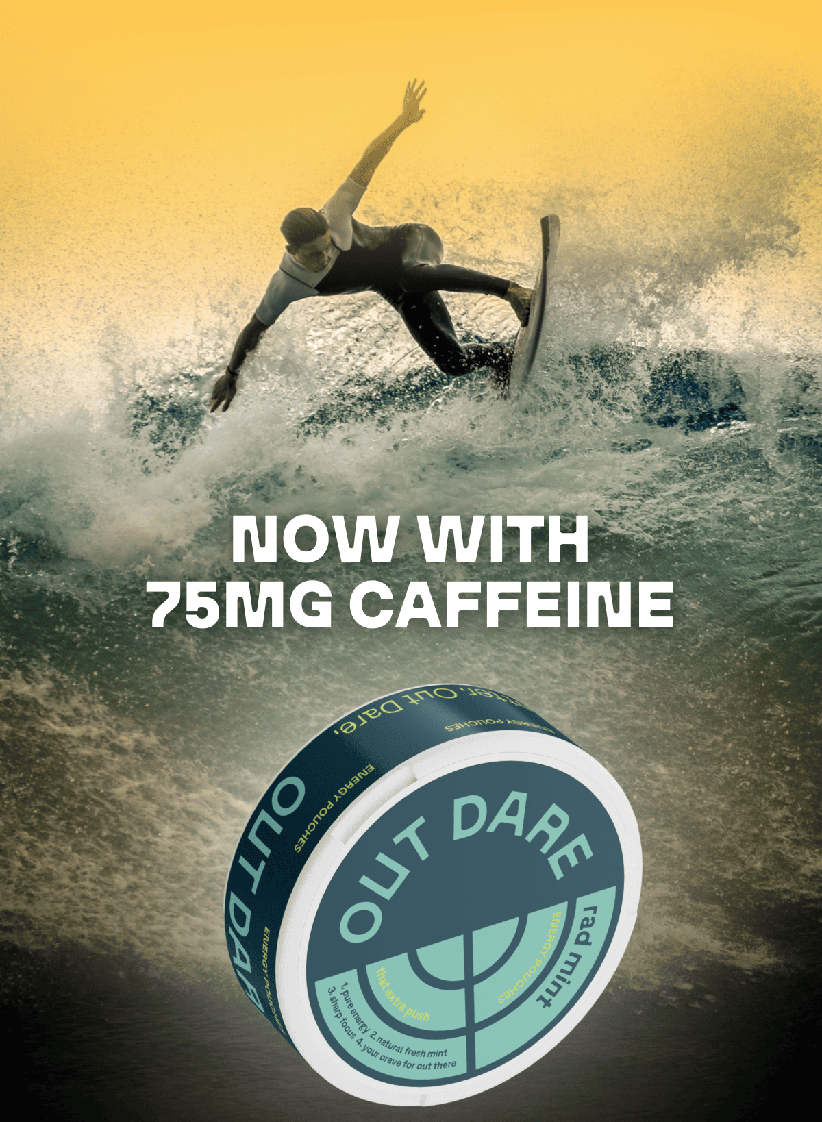 ENERGY POUCHES NOW 75MG CAFFEINE