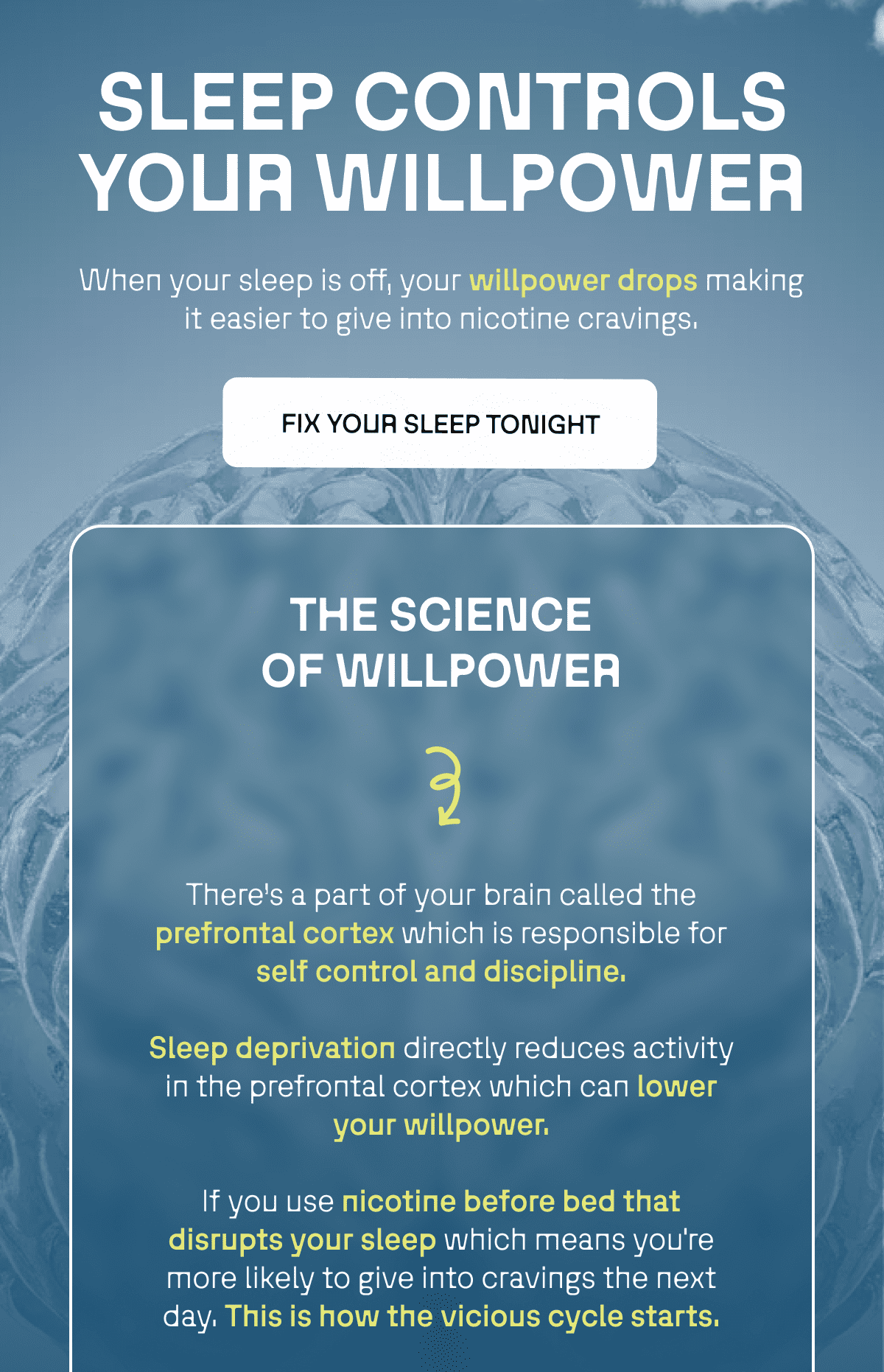 SLEEP CONTROLS YOUR WILLPOWER