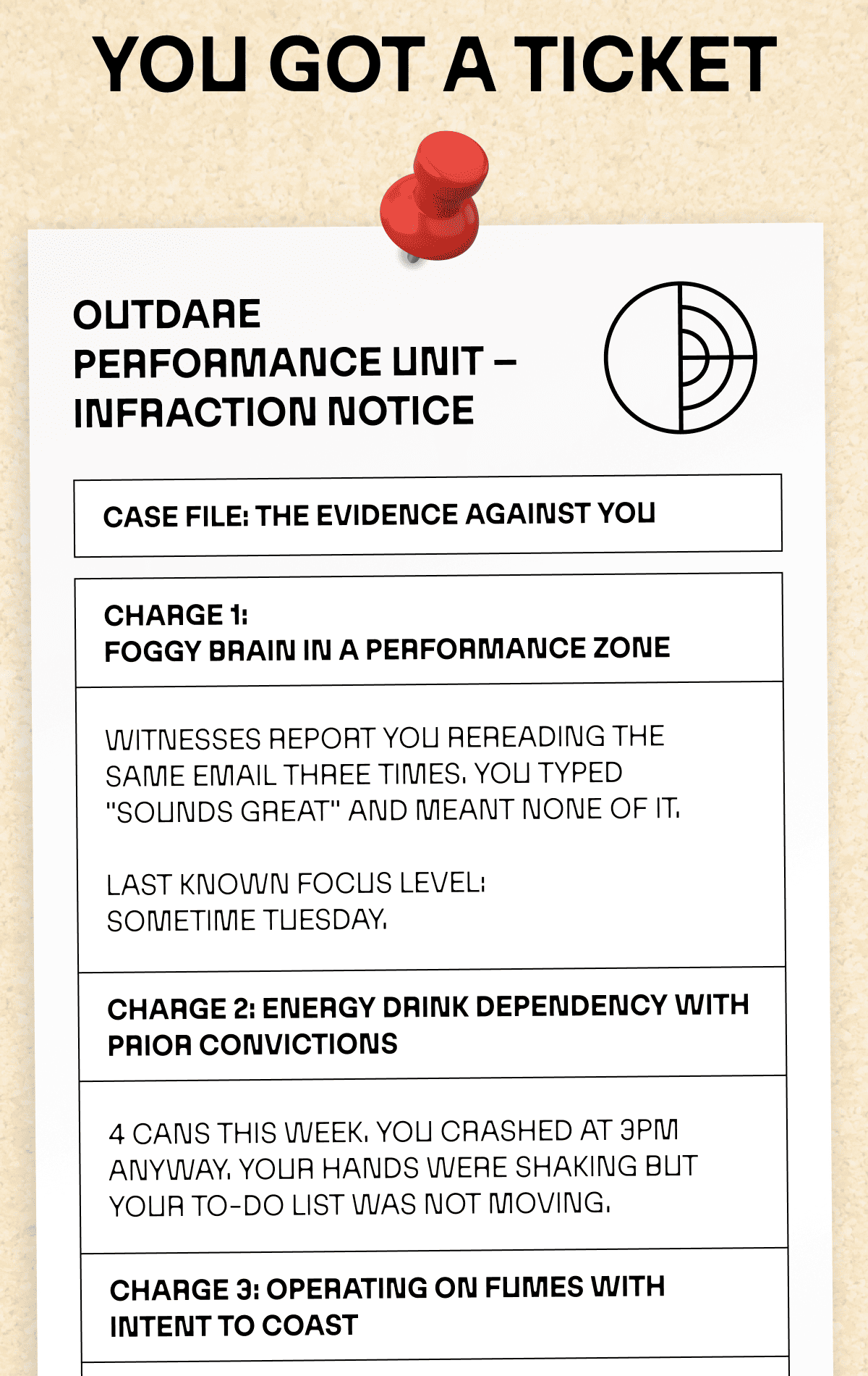 You've got a ticket! 