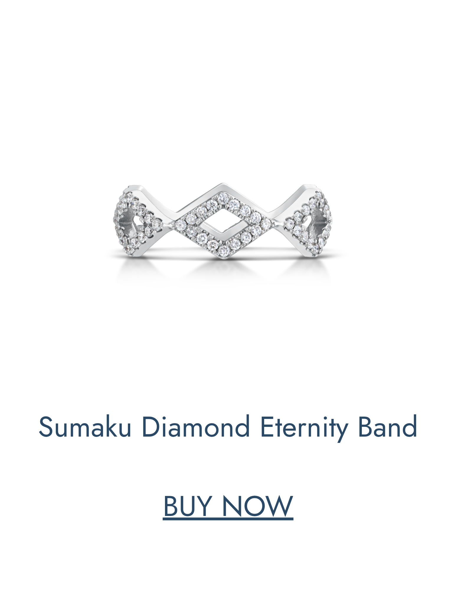 white gold diamond shapes in a reporting pattern to make a ring 