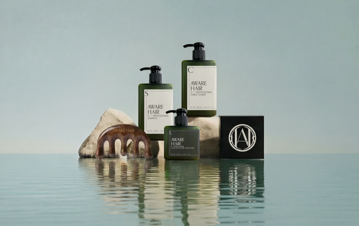 The AWARE Hair Collection - Shampoo, Conditioner, Leave-In, and Gua Sha