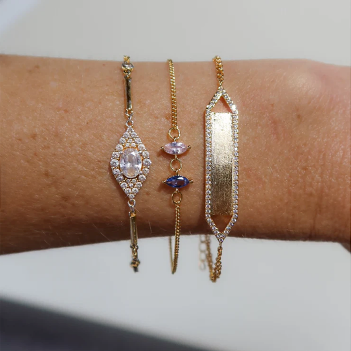 Rhombus Birthstone Bracelet