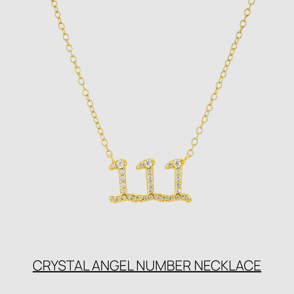 Crystal Angel Number Necklace