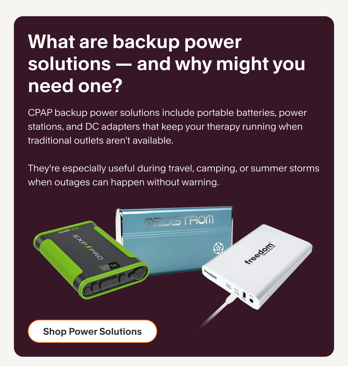 Shop Power Solutions