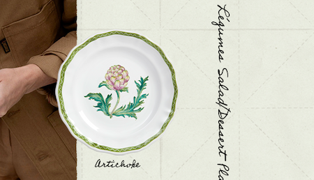 Le Potager du Roi Les Légumes Salad/Dessert Plate, Artichoke