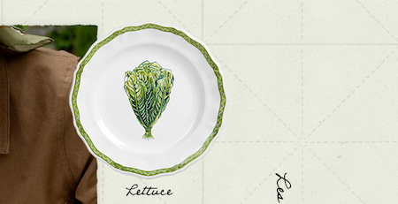 Le Potager du Roi Les Légumes Salad/Dessert Plate, Lettuce