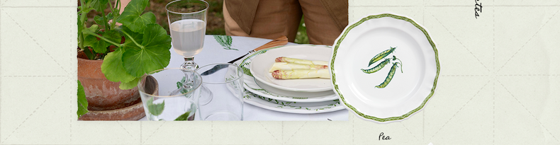 Le Potager du Roi Les Légumes Salad/Dessert Plate, Pea