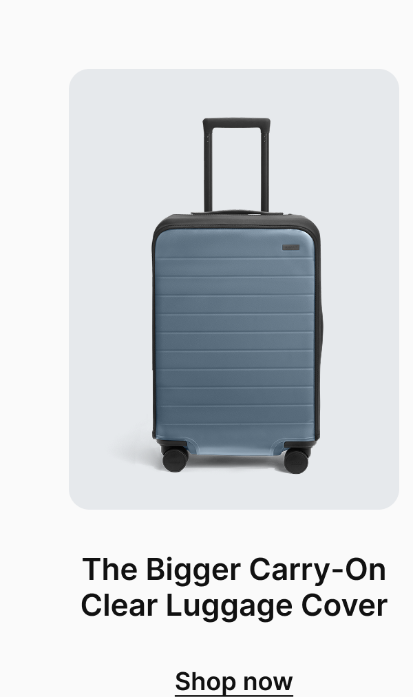 The Bigger Carry-On Clear Luggage Cover