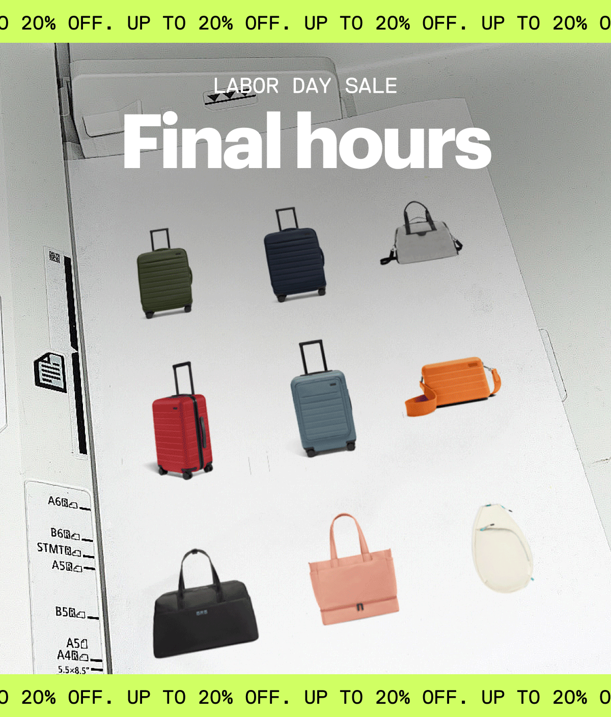 FINAL HOURS: Up to 20% off