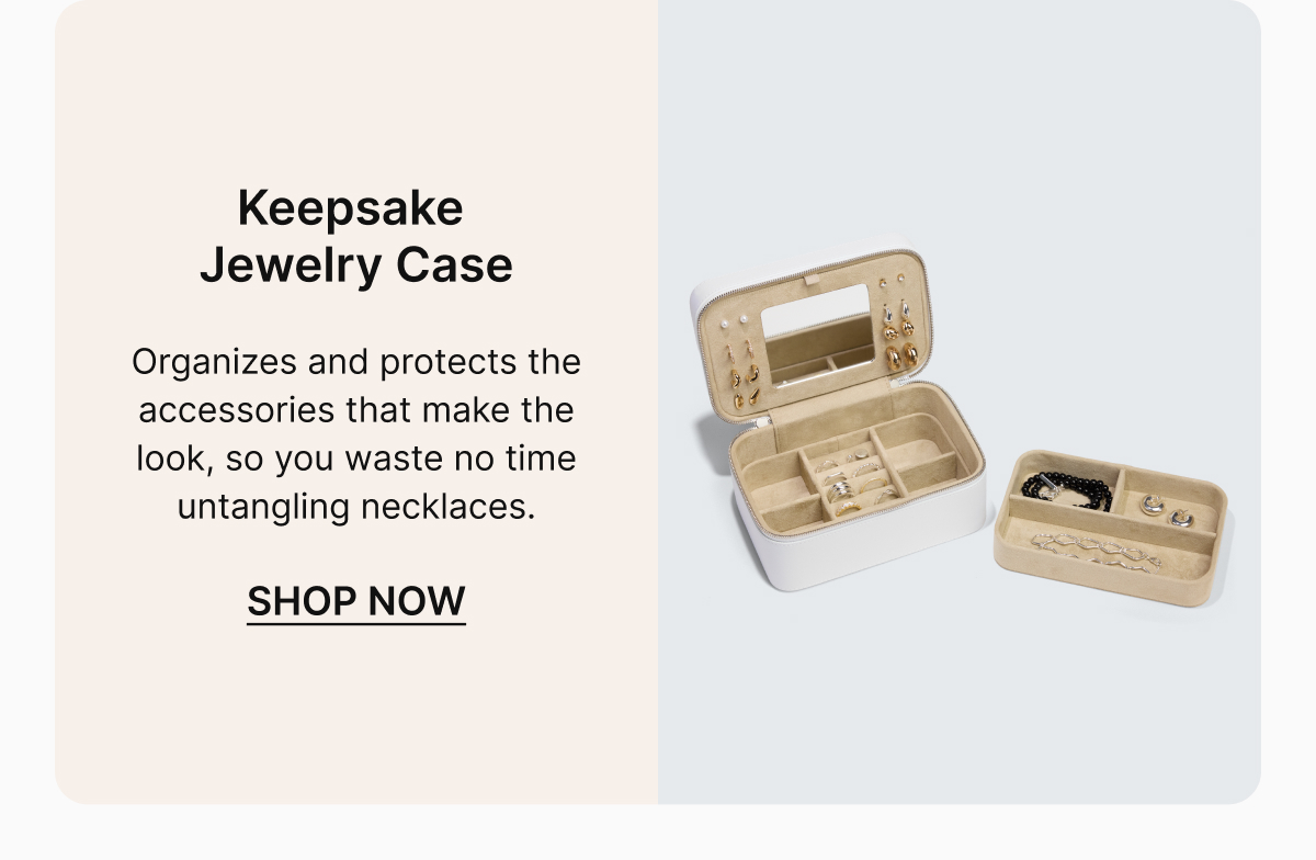 Keepsake Jewelry Case | Organizes and protects the accessories that make the look, so you waste no time untangling necklaces.