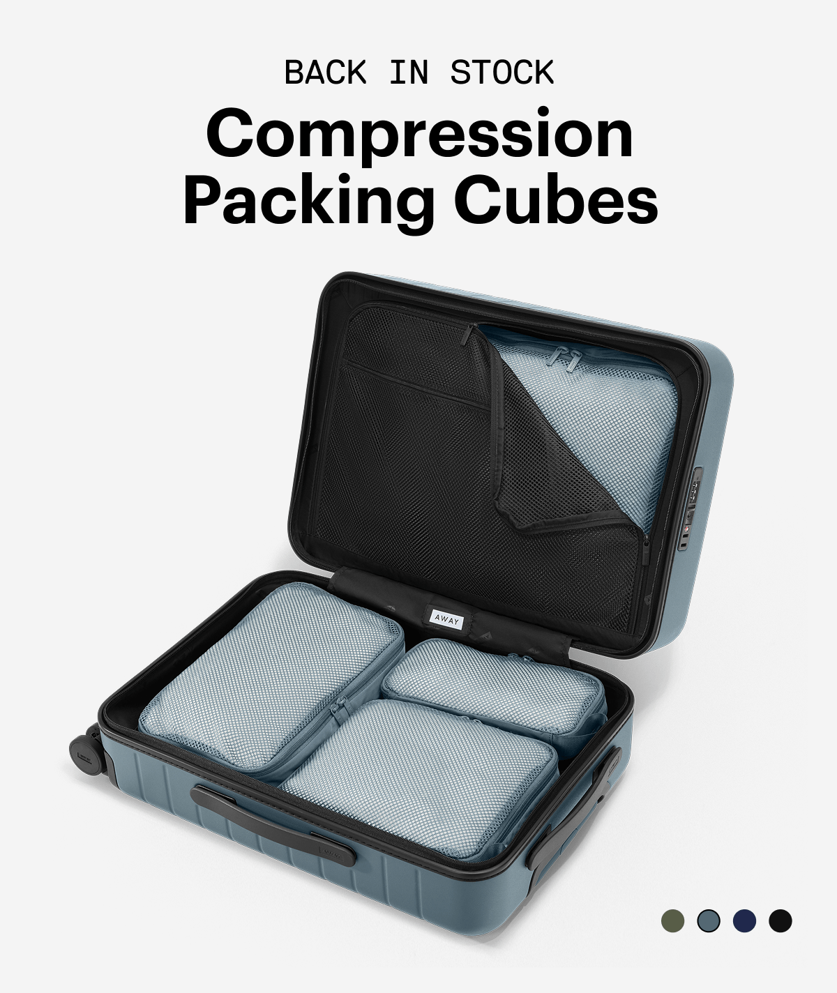 BACK IN STOCK: Compression Packing Cubes