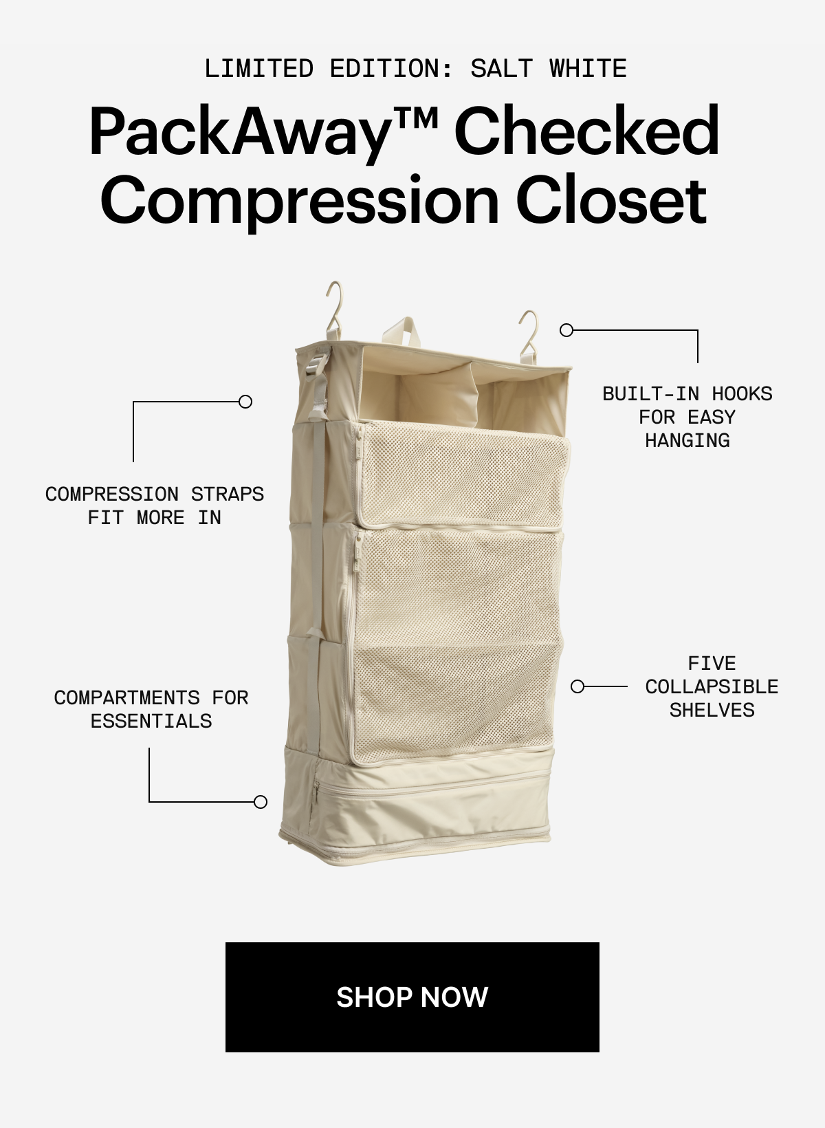 PackAway™ Checked Compression Closet