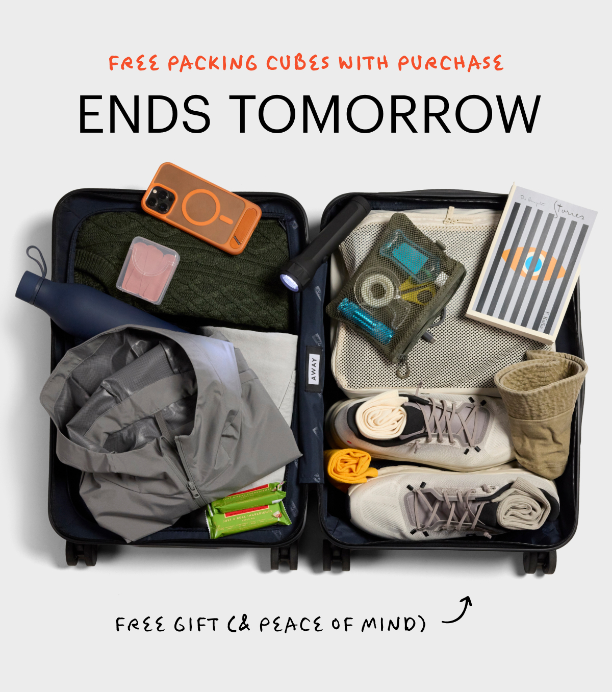 FREE PACKING CUBES WITH PURCHASE | ENDS TOMORROW