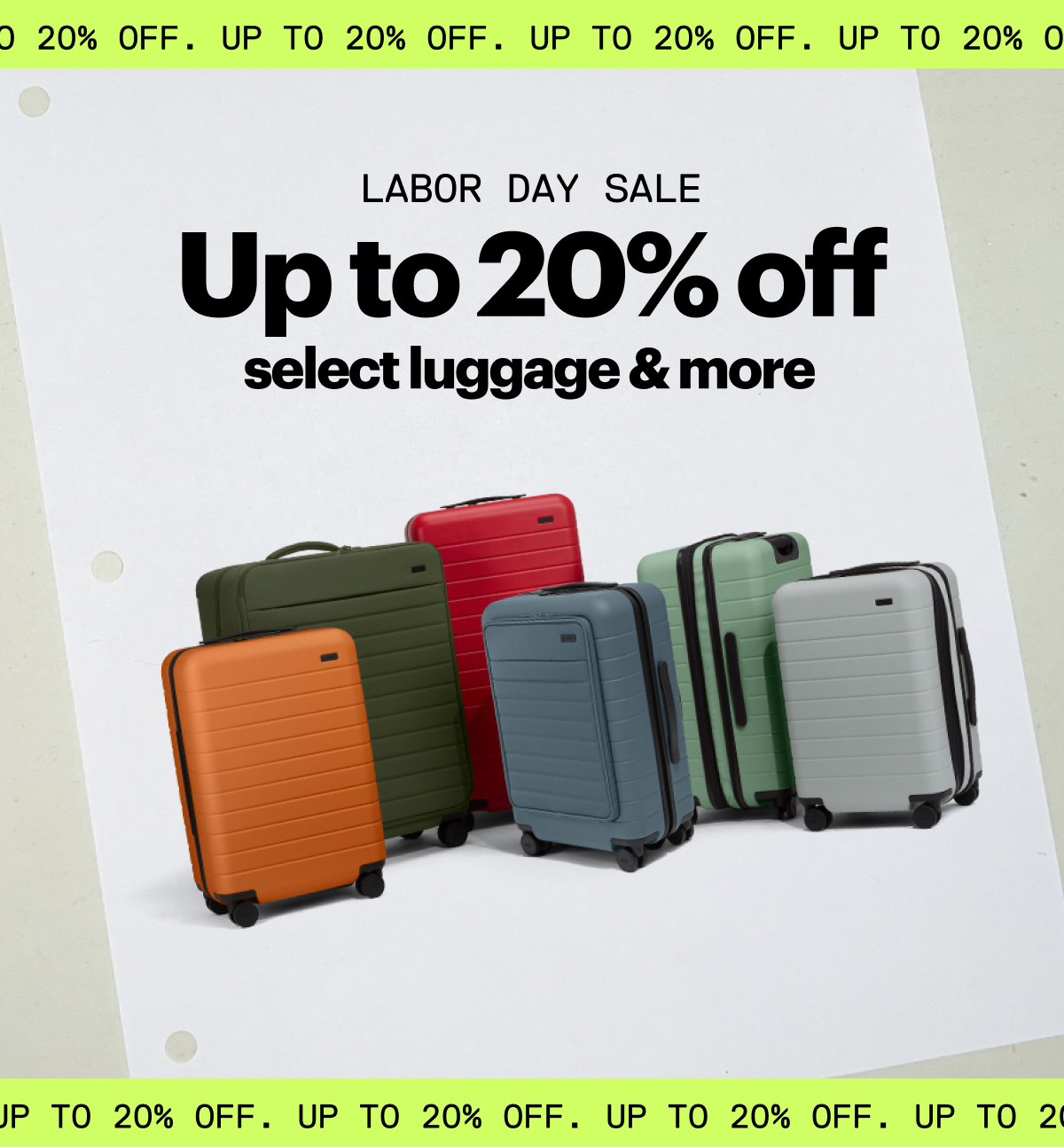 Labor Day Sale: Up to 20% off