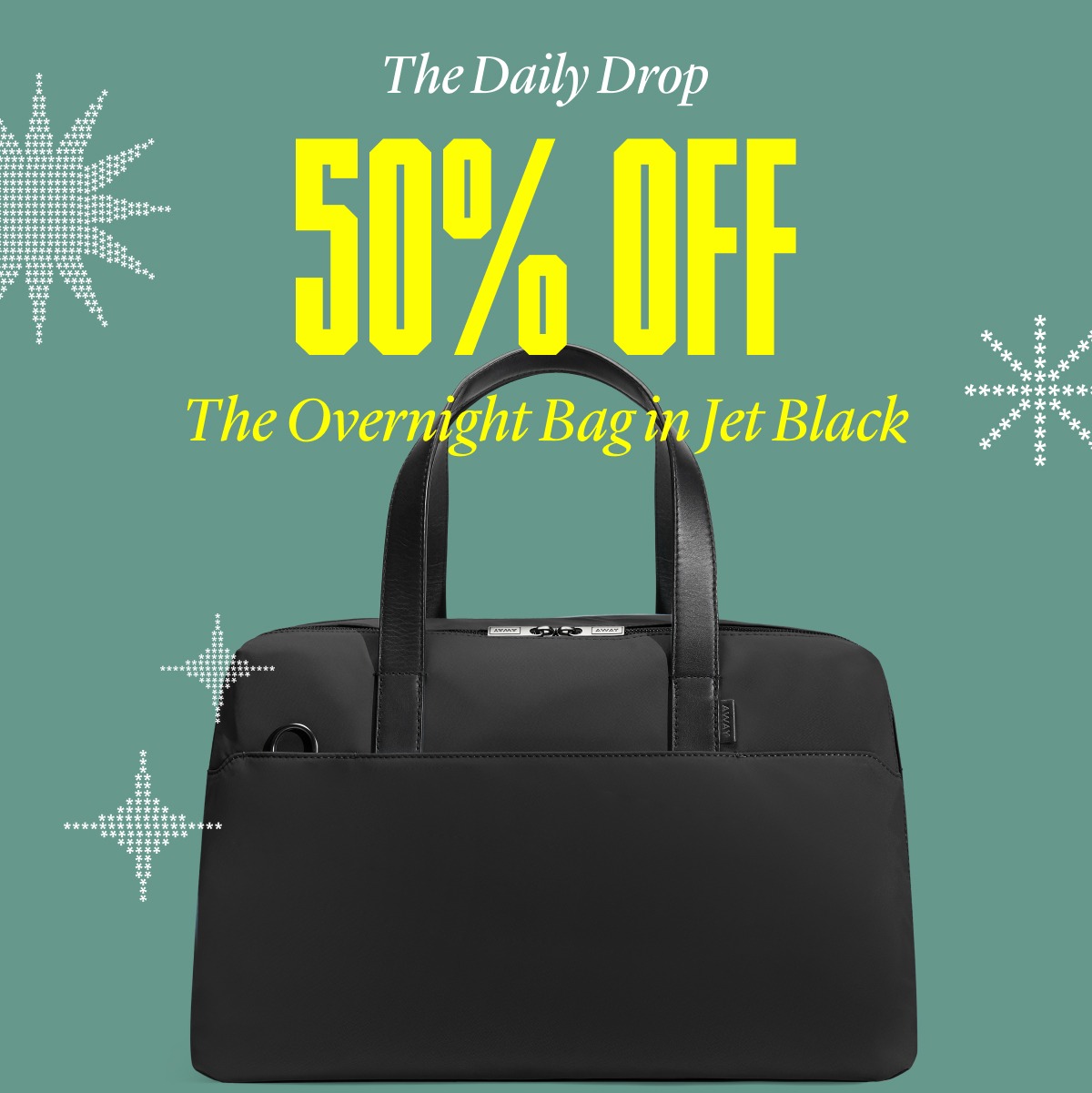 50% OFF: The Overnight Bag in Jet Black
