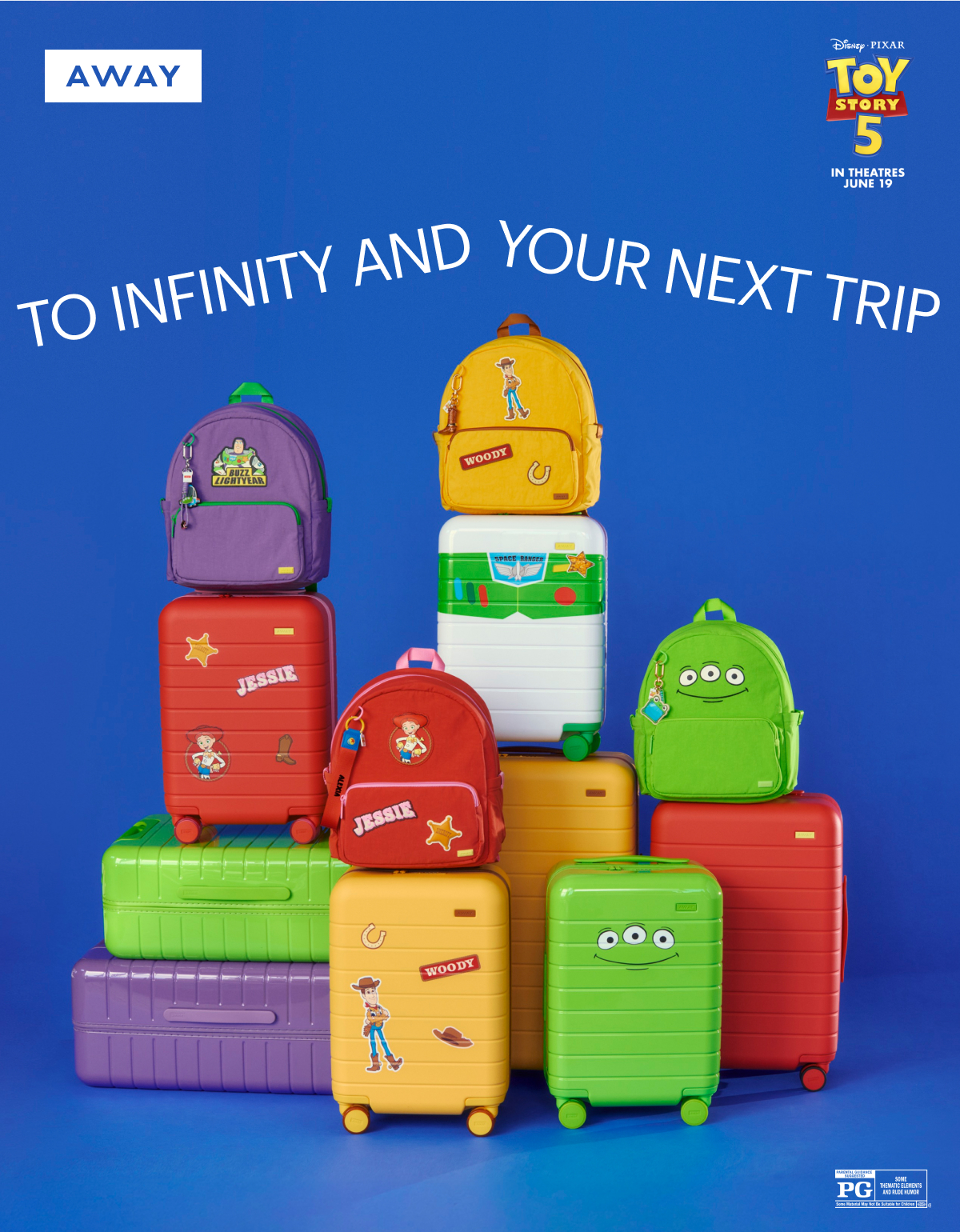 Limited edition Disney & Pixar’s Toy Story 5 X Away Collection | To infinity and your next trip