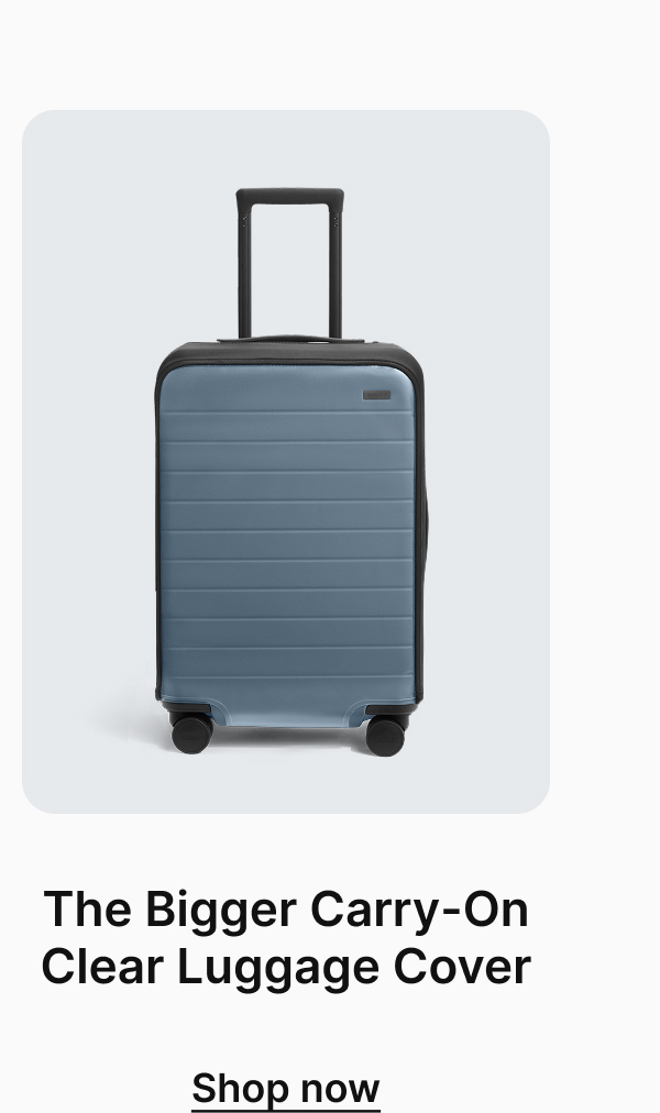 The Bigger Carry-On Clear Luggage Cover