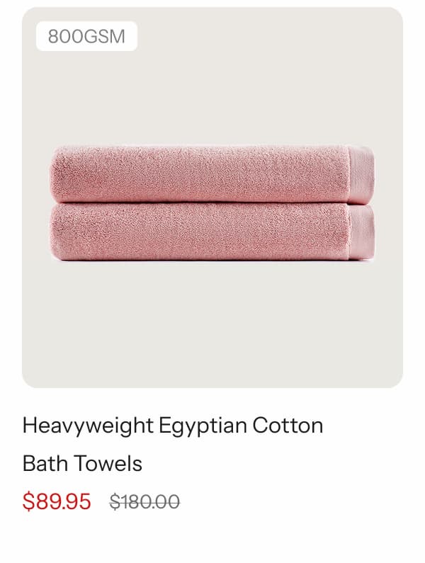 Shop heavyweight 800gsm towels for maximum plush comfort