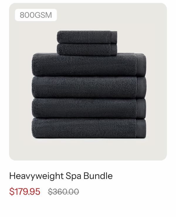 Shop heavyweight 800gsm towels for maximum plush comfort