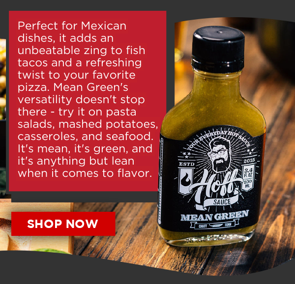 Unleash Bold Flavors with Hoff's Mean Green Hot Sauce! Hoff & Pepper