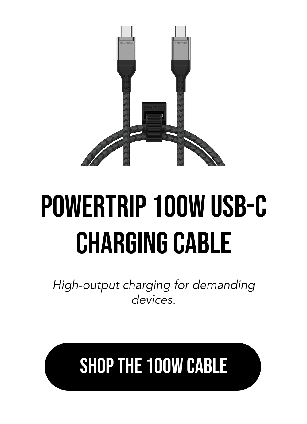 PowerTrip 100W USB-C Charging Cable