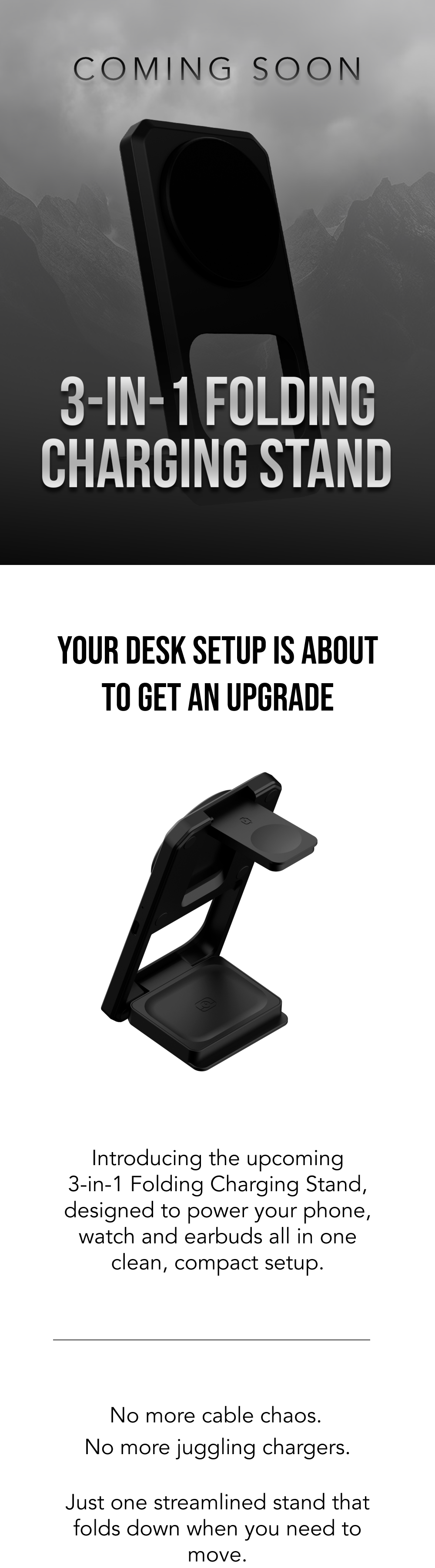 Coming Soon: 3-in-1 Folding Charging Stand