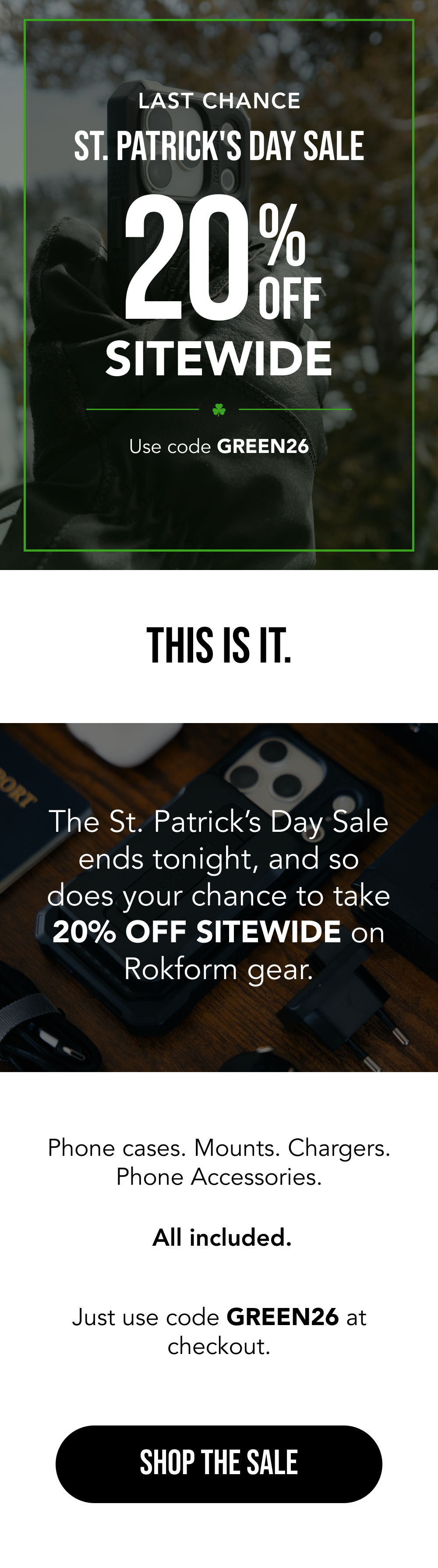 Last Chance: St. Patrick's Day Sale