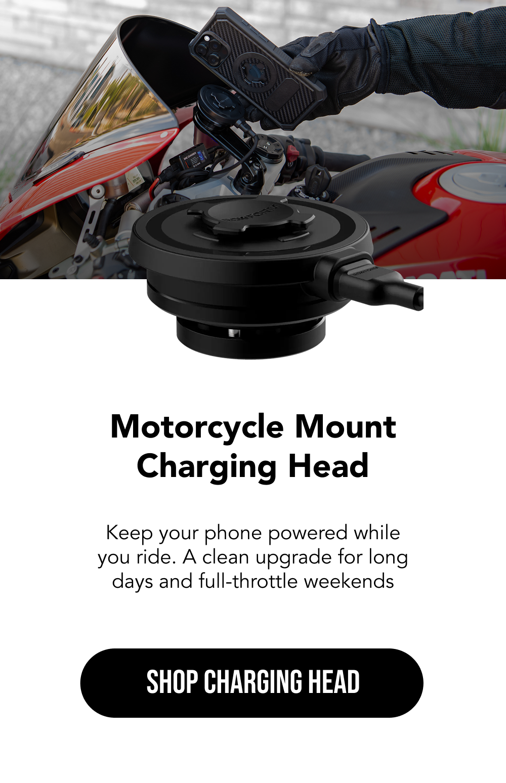 Motorcycle Mount Charging Head