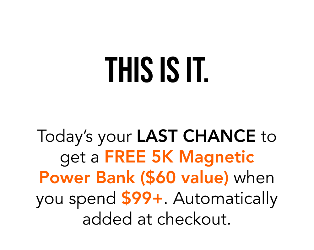 Get a Free 5K Powerbank on Orders $99+