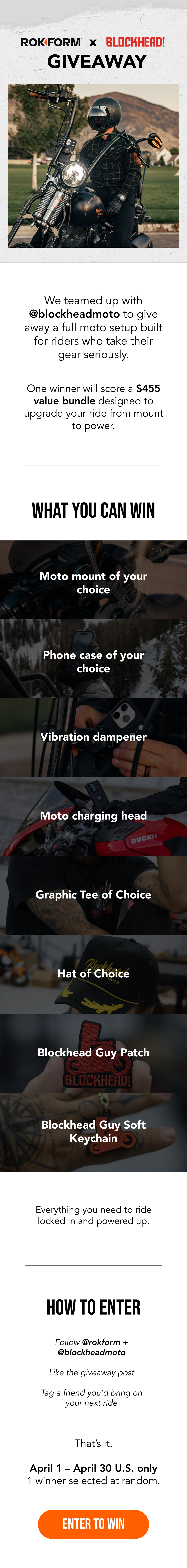 Rokform x BlockHead Moto Giveaway