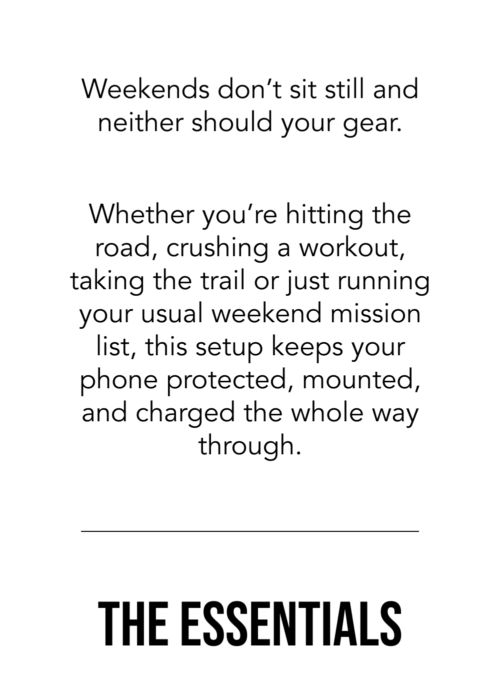 Weekend Warrior Essentials