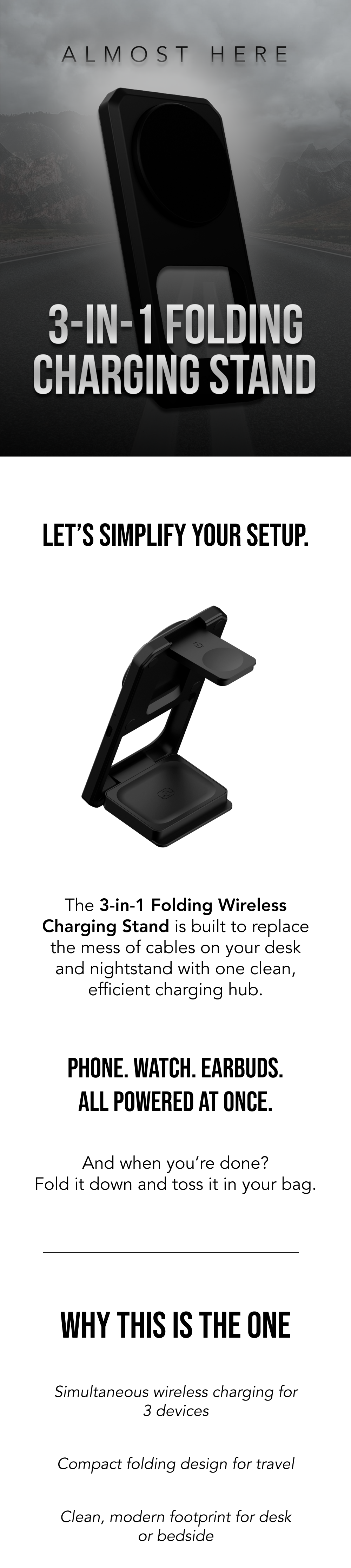 Coming Soon: 3-in-1 Folding Charging Stand