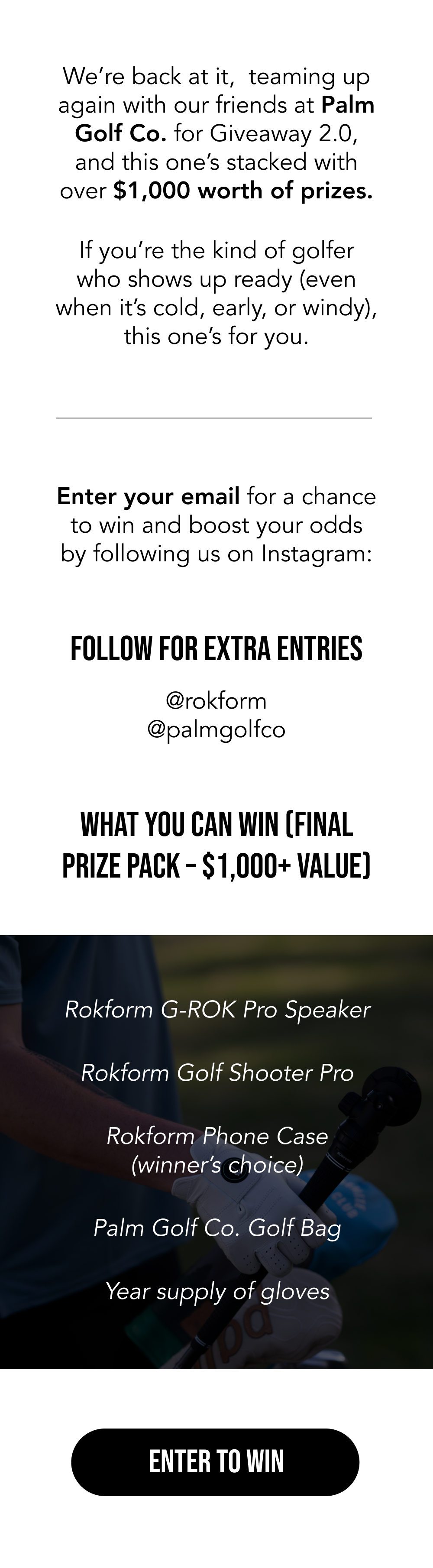 Rokform x Palm Golf Co. Giveaway 2.0
