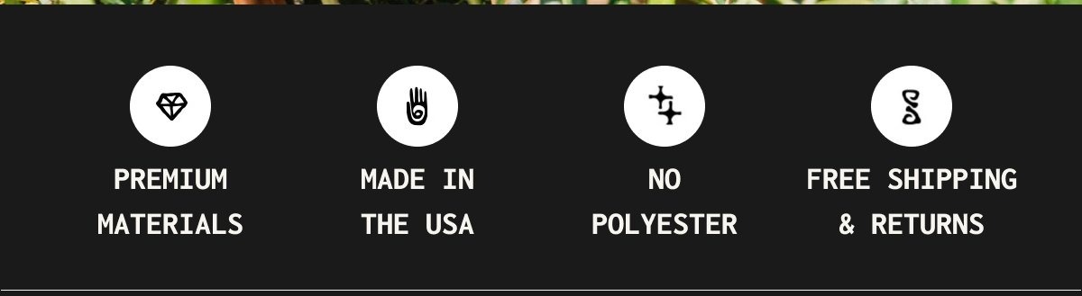 Premium Materials | Made In The USA | No Polyester | Free Shipping & Returns