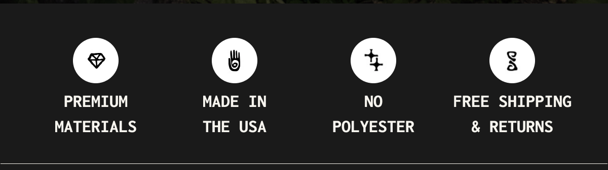 ++ as PREMIUM MATERIALS MADE IN NO FREE SHIPPING THE USA POLYESTER & RETURNS A COPALA BY BEN ROSE © COPALABYBENROSE. All Rights Reserved. No longer want to hear from us? Unsubscribe