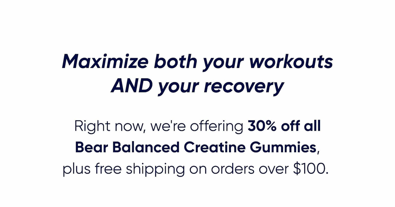 Maximize both your workouts AND your recovery