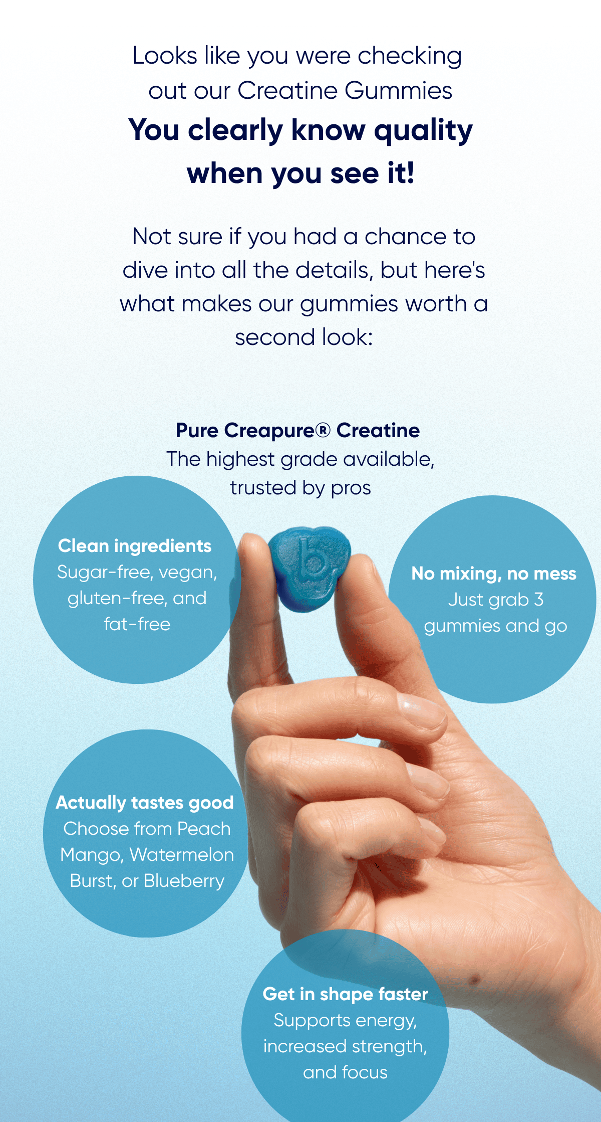 Looks like you were checking  out our Creatine Gummies You clearly know quality when you see it!