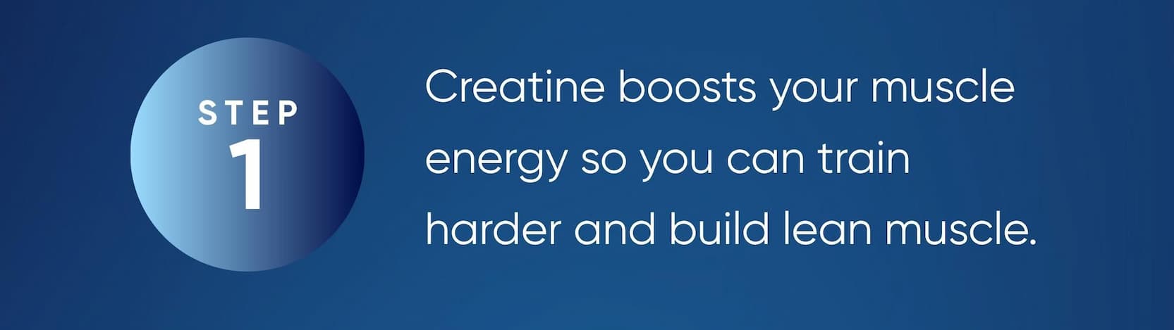Step 1 | Creatine boosts your muscle energy