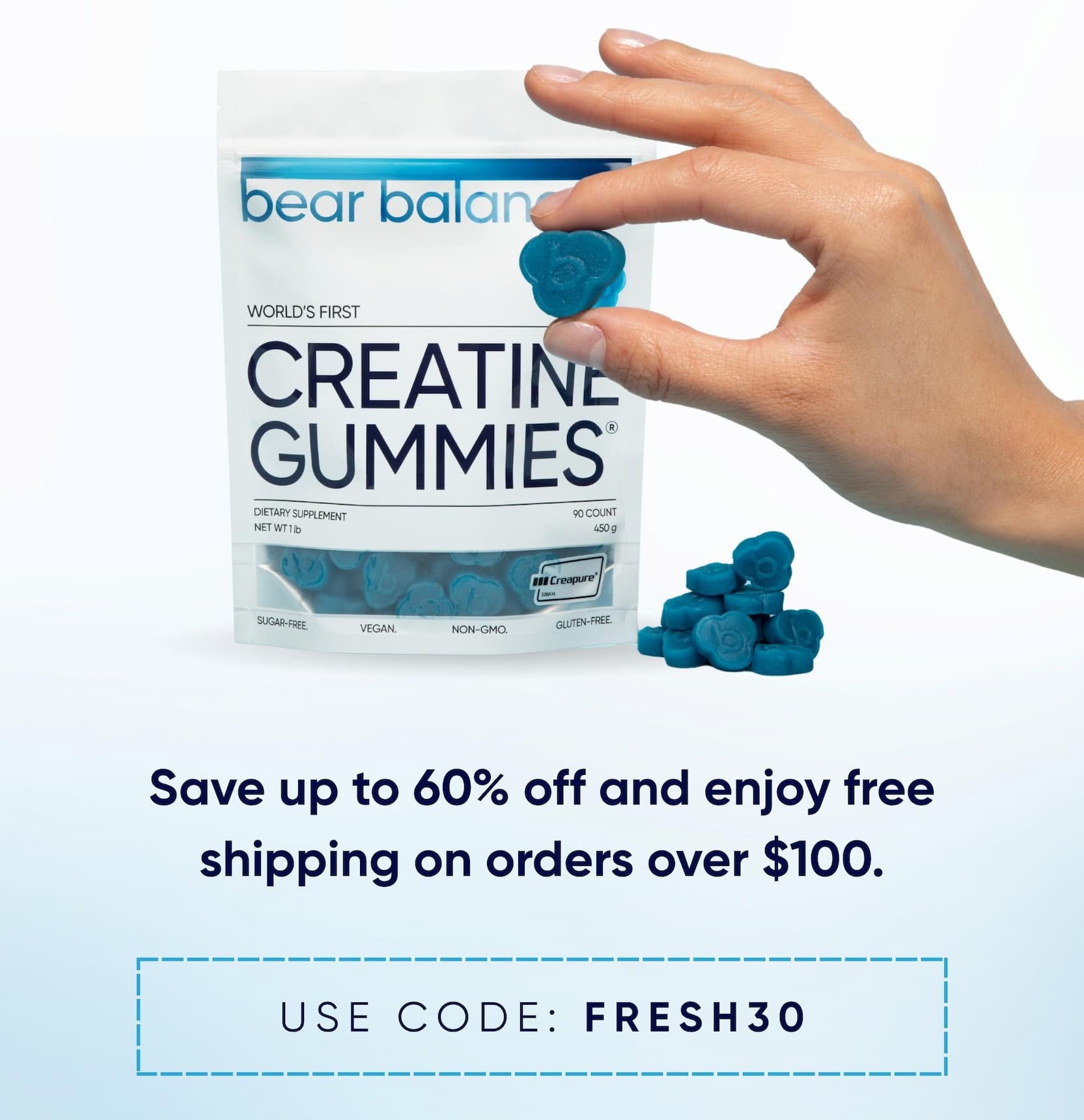 Save up to 60% off and enjoy free shipping on orders over $100. USE CODE: FRESH30