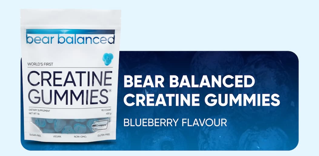 Bear Balanced Creatine Gummies Blueberry Flavour