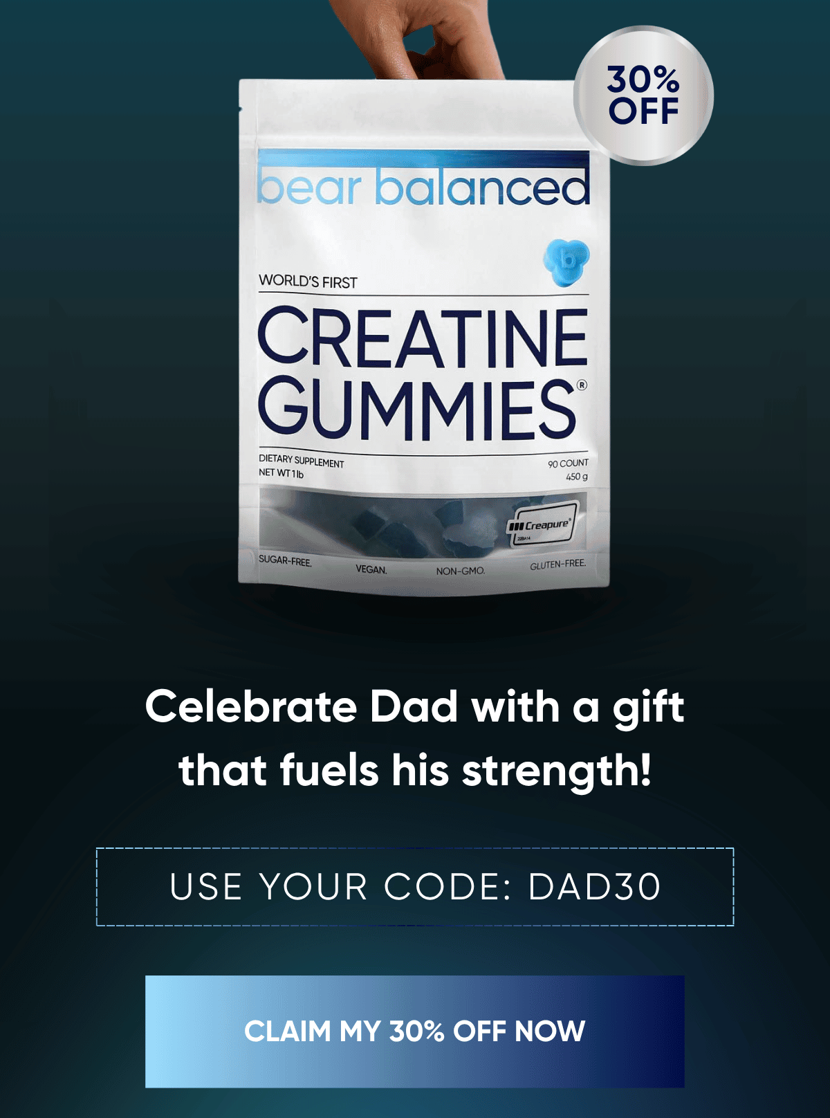 Celebrate Dad with a gift that fuels his strength!  USE YOUR CODE: DAD30